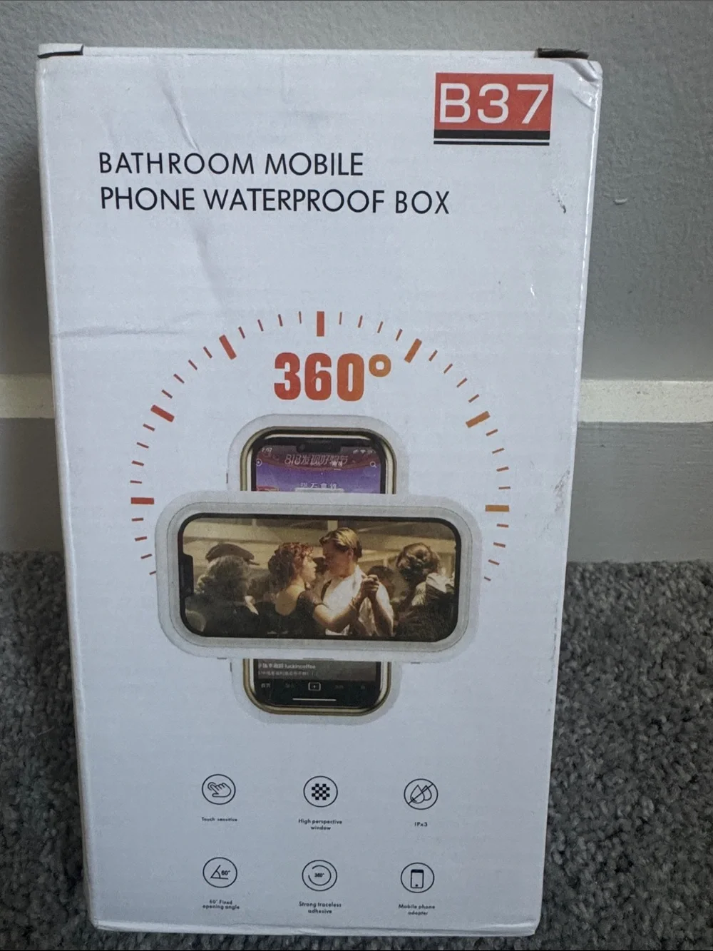 Waterproof Bathroom Mobile Phone Case - White